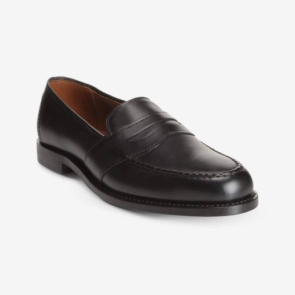 Allen Edmonds Hamilton Black Leather Penny Loafers